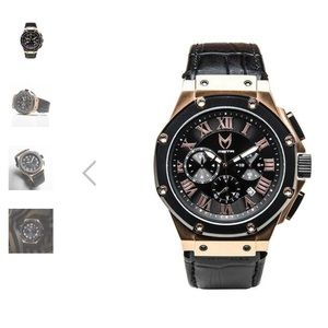 Black and Rose Gold MSTR Watch